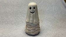 Longaberger 2013 Boo Ceramic Pottery  Halloween Ghost With Basket And Liner picture