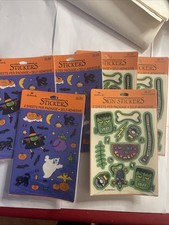 Vintage Hallmark Halloween Sticker Lot 6 Packs 1980s Witches Skin Stickers NOS picture