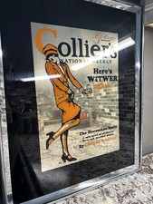 Collier's National Weekly Advertising Sign Magazine Cover 1920s Wall Mounted picture