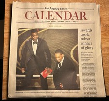 March 28 2022 Las Angeles Times Will Smith Slap Chris Rock Cultural Event picture