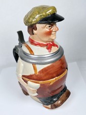 Vintage Beer Stein Barkeeper Reinhold Merkelbach Newsboy Cap picture