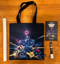 Pokemon Night Out 2026 Swag Bag - Tote Bag + Program + Poster + Bracelet - New picture