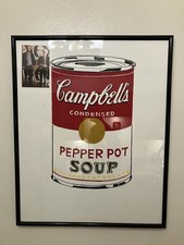 Original 1960’s/70s Andy Warhol Photo With Campbell Soup Can Print / Factory Era picture