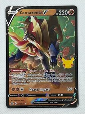 Pokemon 25th Anniversary Celebrations TCG Card Zamazenta V Full Art 018/025 picture