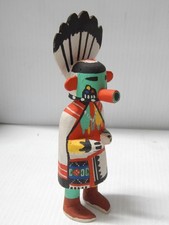 VINTAGE HOPI PUEBLO INDIAN HAND CRVD COTTONWOOD stiff arm KACHINA -not a 