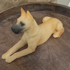 Vintage Sandicast Great Dane Figurine Fawn Sandra Brue 1987 Signed Dog Statue 11 picture