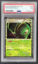 2010 Pokémon HeartGold & SoulSilver Meganium Prime #109/123 Holo PSA 7 NM picture