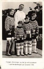 PC DANISH ROYALTY ROYAL FAMILY PA GRAASTEN SLOT FOLKLORE GREENLAND (a91730) picture