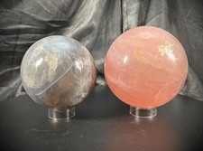 Perfectly Imperfect SALE Blue Rose and Rose Quartz Spheres (See Details) picture