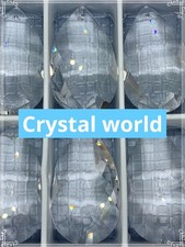 72pcs 61mm Cut Crystal Pendants Chandelier Parts Suncatcher Prisms Tear Drop picture
