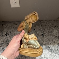 Vintage Mother and Child Resin Figure  Made In Italy picture