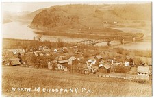 real photo North Mehoopany - Aerial View Of Town antique postcard RPPC picture