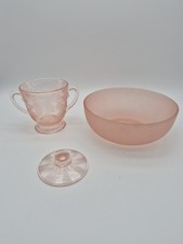 Nice Collection Of 2 Pink Depression. 1 Frosted, Containers picture
