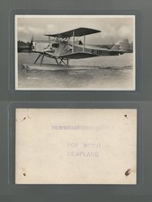 Authentic de Havilland Aircraft Co Fox Moth Seaplane River Medway England RPPC picture
