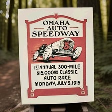 1915 Omaha Nebraska Speedway Advertising  picture