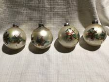 4 very rare George Coby glass ornaments picture