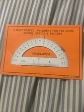 Vintage Drafting Protractor Ruler – Engineering Tool Mid-Century.METAL Item picture