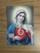 Virgin Mary relic Photo Display Catholic Church Hair Strand Speck Holy picture
