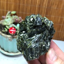 72mm Natural Dark Green acanthconite Crystal rough original Specimen 243g A4017 picture
