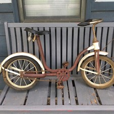 Antique Vintage Garton Toy Co. Garton Streamliner Bicycle With A Troxel Seat picture