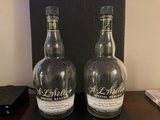 RARE HTF OLD LABELS & 1.75L  W.L. Weller Special Reserve & 7 Year  - EMPTY picture