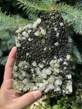 Epidote Quartz Crystal Cluster on Natural Green Matrix *Hakkâri, Turkey picture