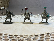 Vintage 1980’s Artist Ray Lamb Perth Pewter 3 Warriors With Crystals Signed picture