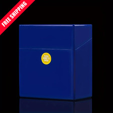Blue Portable King Size Cigarette Case 50 Cigarette Storage Box Pocket Holder picture