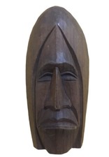 Vintage Squamish Tribe Carved Wooden Face Sculpture by Fred Baker 6” X 2.75” picture