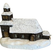 Vintage Replica Of Sweden’s 1729 Seglora Church /Light & Music Box.  A22 picture