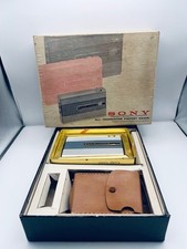 Vintage Sony TR-810 Transistor Radio in Box with cloth card case Tested Working picture