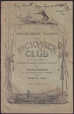 Dickens: Posthumous Papers of the Pickwick Club Part X 1836 facsimile 1941 picture
