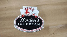 Porcelain  Bordens Ice cream Enamel Sign Size 8