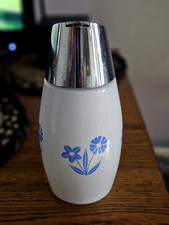 Vintage Gemco Westinghouse Corning Blue Cornflower Sugar Dispenser Milk Glass picture
