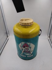 Retro King Cool Water Drink Thermos  Jug Container  Neat Graphics  Vntg. Camping picture