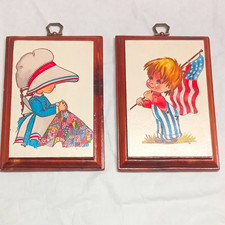 Vintage 1970's Lois Thayer Child's Room Wall Hangings 5x7 picture