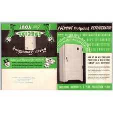 c1930s Hotpoint Refrigerator Vintage Foldout Brochure Flyer picture