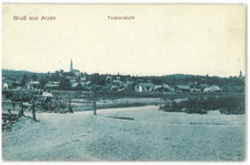 Postcard greeting from Alzen (Alțâna/Alcina) Transylvania - total view - RARE picture