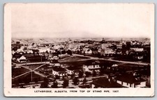 Lethbridge, Alberta, Canada, Aerial View, RPPC, Vintage Postcard picture