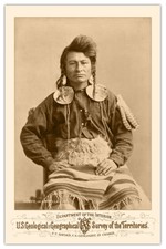 UMATILLA NATION Vintage ca.1890 US Govt. Cabinet Card Geological Survey Photo RP picture