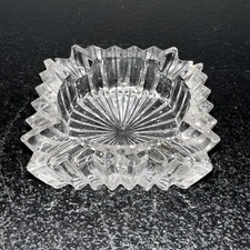 Vintage A.H. Heisey & Company Elegant 2.5”x2.5” Glass Personal Ashtray picture