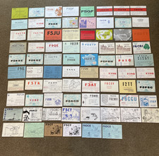 VTG French QSL Cards 78 Lot 1970s 1980s Ham Amateur Radio France to USA picture