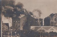 RPPC Mechanic Arts Hall Fire 1910 Lincoln Nebraska University Real Photo Disaste picture