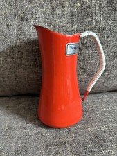 DANSK KOBENSTYLE DENMARK JHQ 4 DUCKS RED ENAMEL 7” PITCHER WRAPPED HANDLE EXC picture