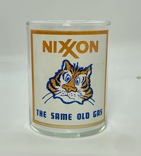 Anti Nixon 1972 Presidential Campaign Glass Tumbler -  Nixxon The Same Old Gas picture