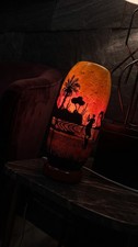 Handmade Camel Skin Lamp | Traditional Floral Design | Artisan Craft | Unique Ho picture