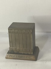 Banthrico First National Springfield Illinois Bank Die Cast Building VTG Metal picture
