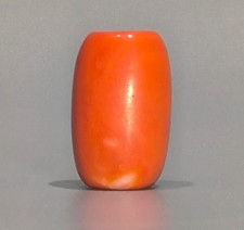 Real Nice Tibet 19th Century Old Antique Noble Buddhist Red Coral Bead Amulet picture