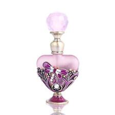 YU FENG Vintage Dragonfly Pewter and Glass Perfume Bottle with Diamand, pink picture