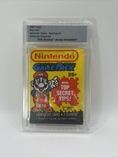 1989 Topps Nintendo Mario Red Overall Wax Pack Authentic Unopened Encapsulated picture